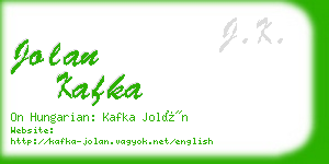 jolan kafka business card